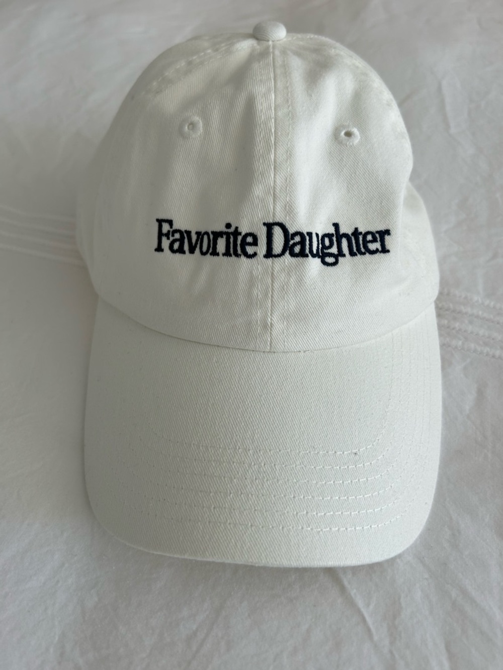 New Favorite Daughter white and navy baseball cap 🧢